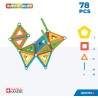 GEOMAG - SUPERCOLOR PANELS 78 Pezzi - Costruzioni Magnetiche per Bambini dai 5 Anni - 100% Plastica Riciclata