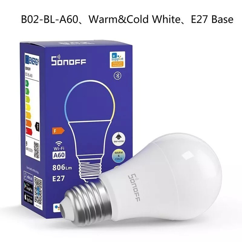 Sonoff B02-BL-A60 NEW Lampadina Smart dimmerabile WiFi E27 Alexa Google