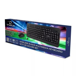 Tastiera e Mouse Titanum TK109 Nero / Black